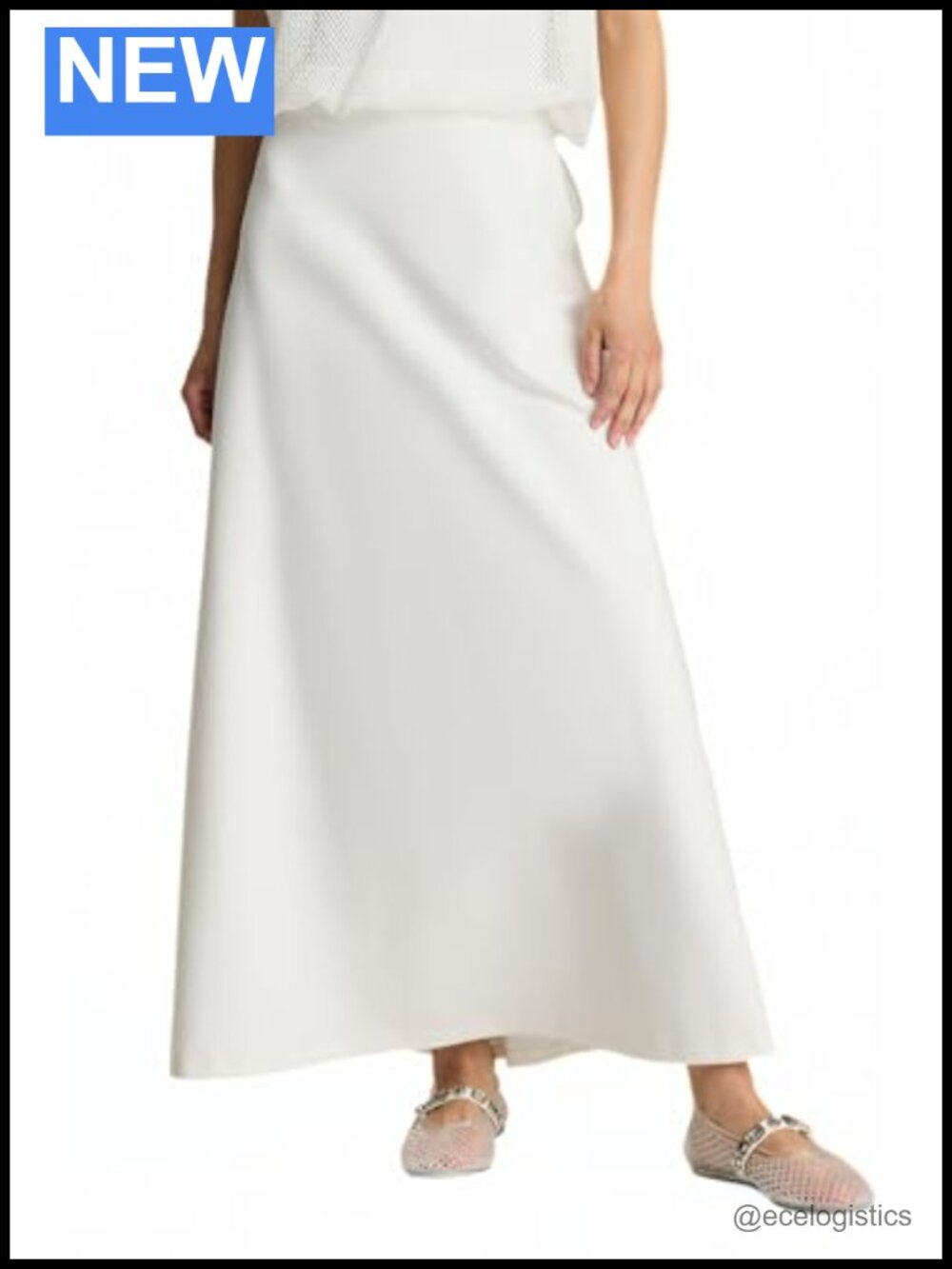 Pull-on Bias Flared Maxi Skirt Womens Flattering Fit